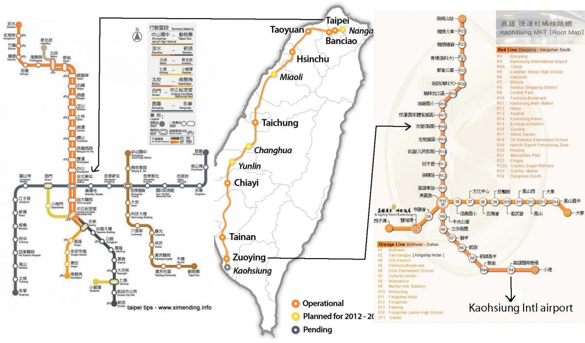 mapa ng Taipei high speed rail station