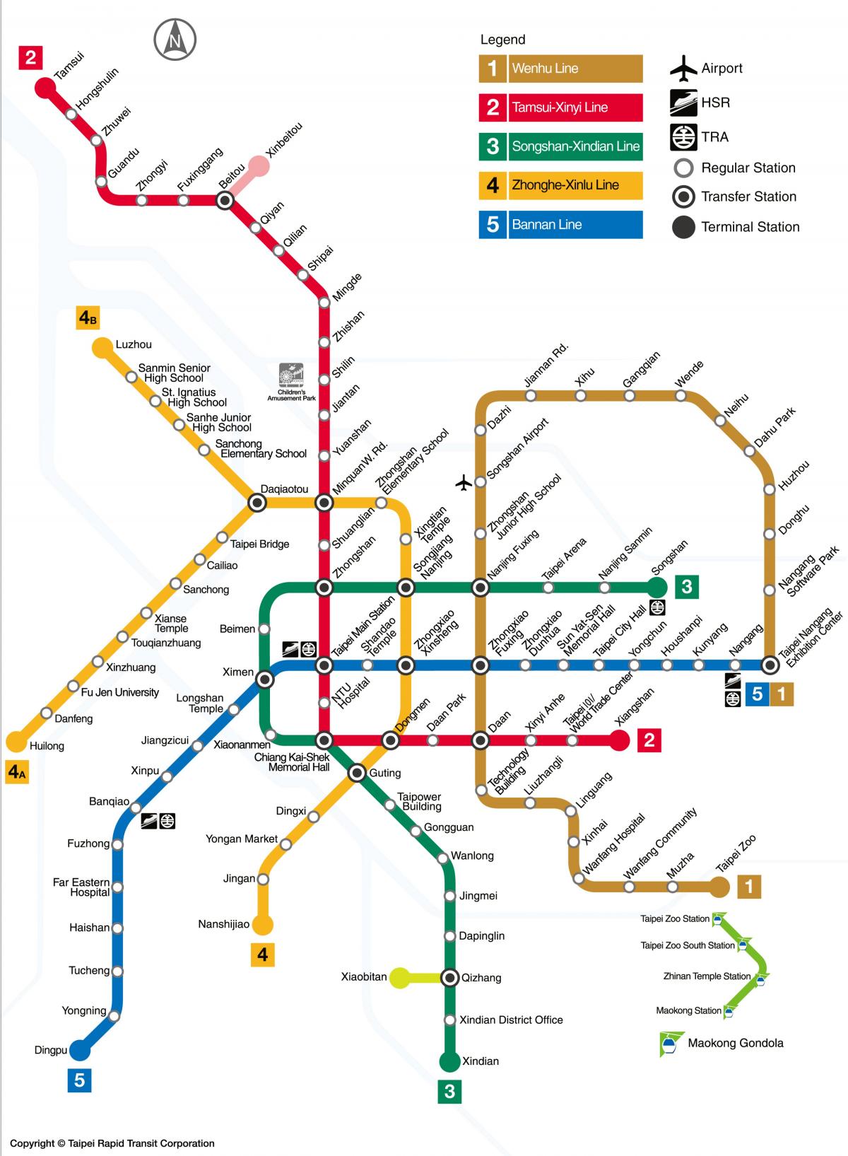 Taipei tube mapa