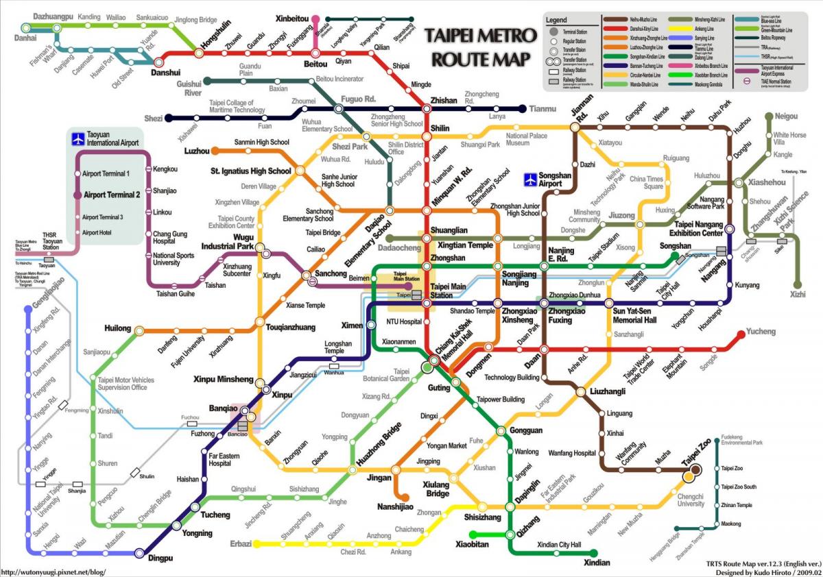 Taipei subway mapa