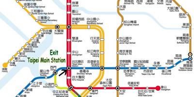 Taipei pangunahing istasyon ng tren sa mapa